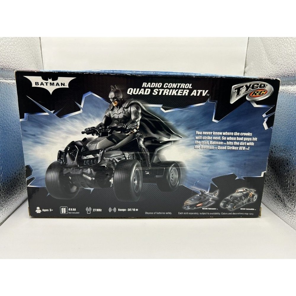 Batman Radio Control Quad Striker ATV Tyco RC Mattel New DC Comics Battery New